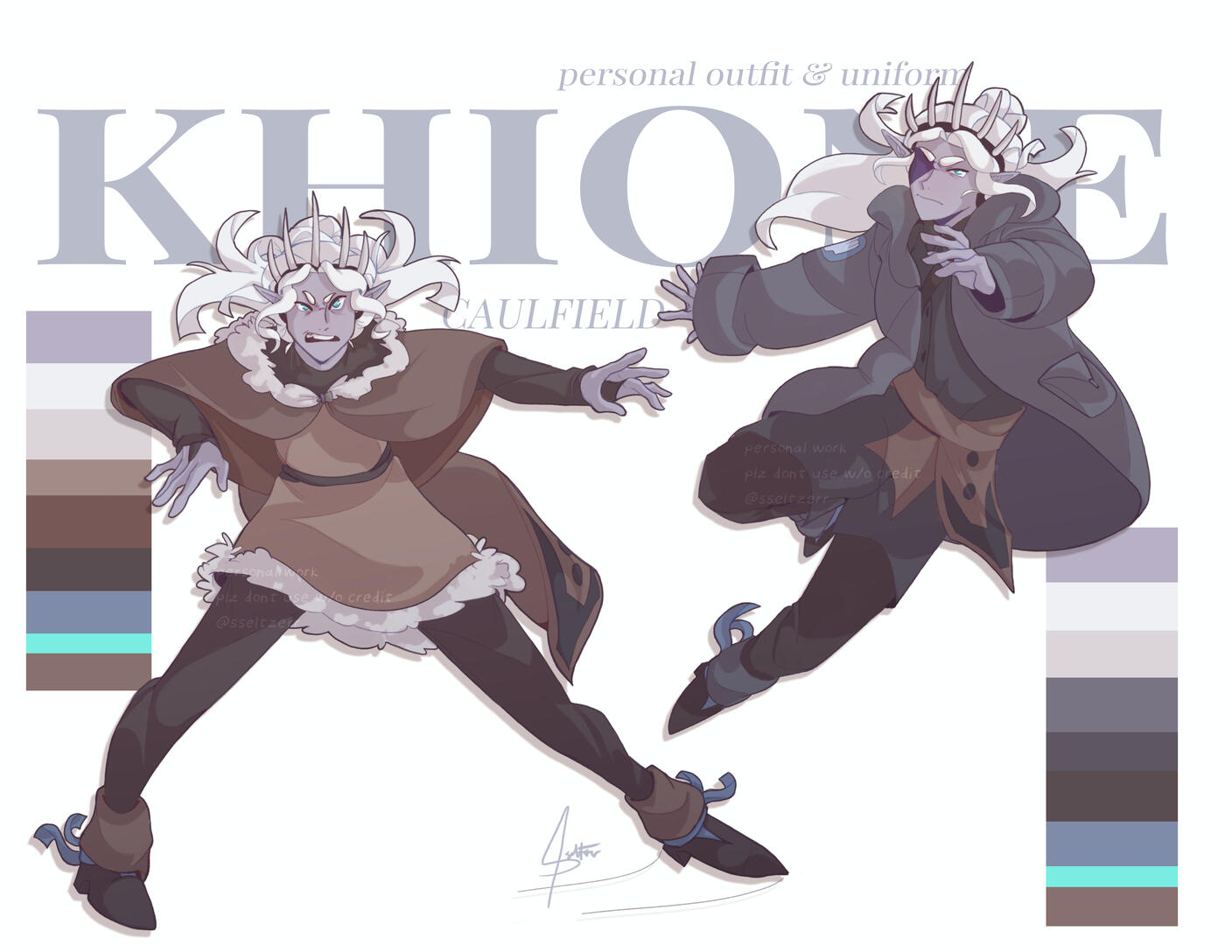 Khione Caulfield - Dungeons & Dragons Original Character Design